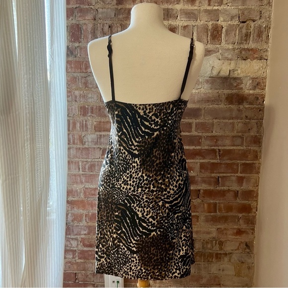 George Sleepwear Leopard Print Nightgown Dress w/ Lace Trim -Size XL -NW21 - Picture 4 of 8